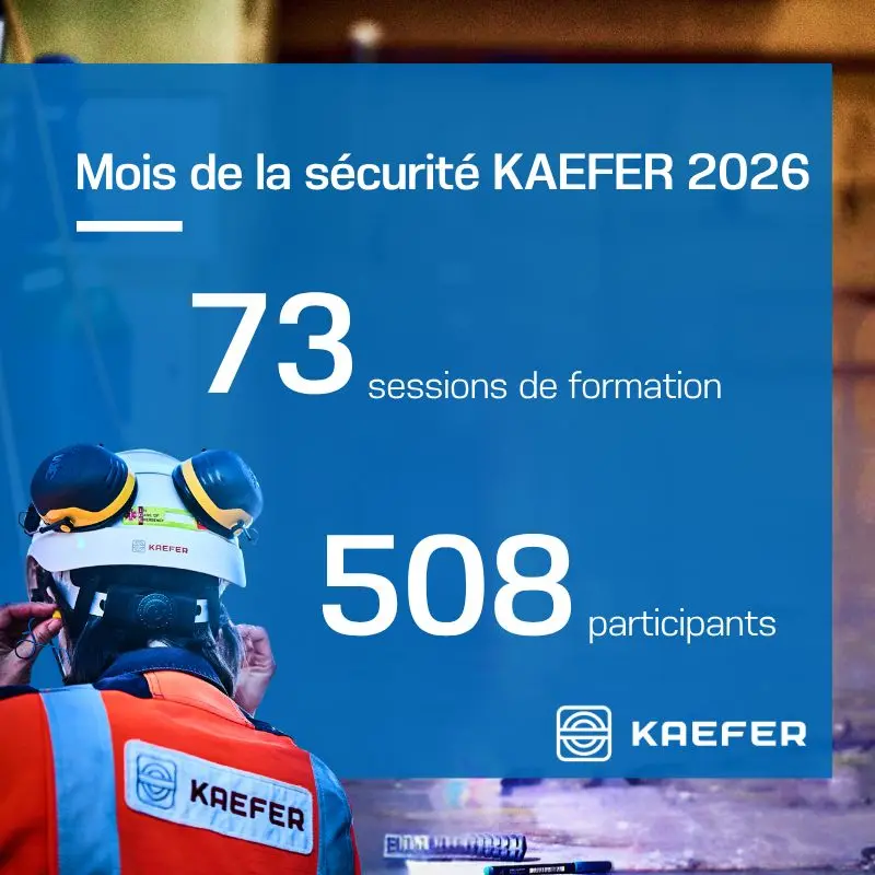 KAEFER-France-Mois-sécurité-2026 Chiffres Mois de la Sécurité 2026 : 73 sessions de formations, 508 participants